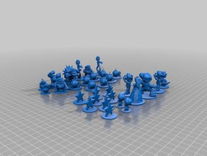 mario chess pieces 3d printing 3d print model - Mito3D