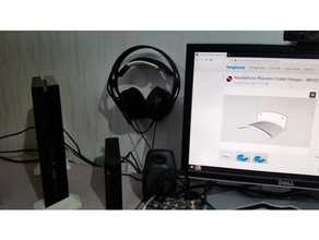 fone de ouvido aleatório cabo gancho 091018 4 organização suporte do controlador titular 3d print model - Mito3D