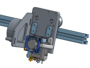 2020 control deslizante de la quimera-extrusor-v6-dual-boquilla-2 3 d impresora partes extrusión Impresora 3d v-slot 3d print model - Mito3D