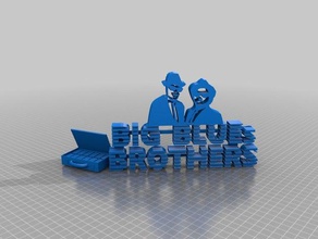 big blues brothers falta la bolsa de dinero signos logotipos 3d print model - Mito3D
