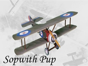 sopwith pup veículos biplano 3d print model - Mito3D
