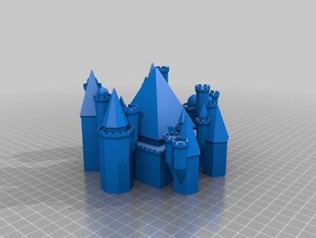 meine kundengebundene fantastische mittelalterliche Burg generator v1 Gebäude Strukturen 3d print model - Mito3D