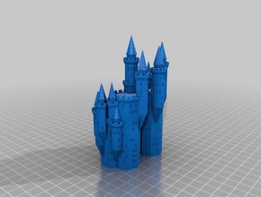 castlebastle Gebäude Strukturen angepasst 3d print model - Mito3D