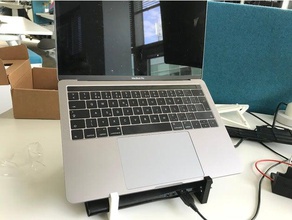macbook pro 2018 laptop stand computer 3d print model - Mito3D