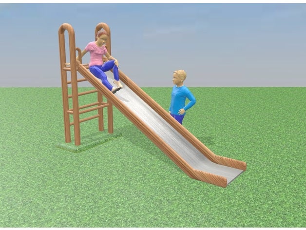 slide in scala sylvanian famiglie playmobil giocattolo gioco accessori scivolo ragazzi modello all'aperto 3D print model - Mito3D