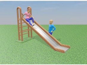 slide in scala sylvanian famiglie playmobil giocattolo gioco accessori scivolo ragazzi modello all'aperto 3d print model - Mito3D