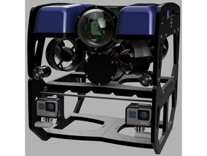 bluerov gopro light mount robotics bluerobotics bluerov2 3d print model - Mito3D