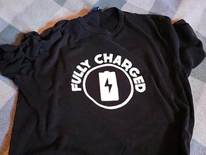 shirt fully charged signs logos stencil tshirt 3d print model - Mito3D