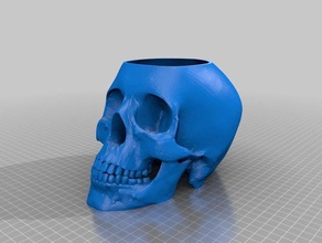 cráneo maceta 3d la impresión bonsai cráneos los de 3d print model - Mito3D