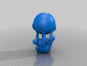 someting segurando a bola esculturas 3d print model - Mito3D