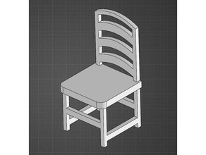 casa delle bambole sedia arredamento bambola mobili sgabello 3d print model - Mito3D