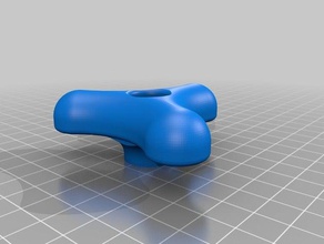 smooth curvy star knob 025 hex bolt parts customized 3d print model - Mito3D