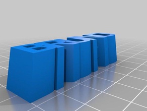 paramétrique crayon cap des lettres bureau de openscad 3d print model - Mito3D