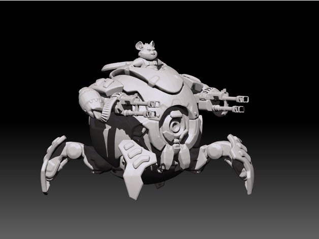 overwatch wrecking ball creatures hammond hamster 3D print model - Mito3D