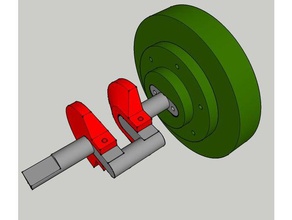cig&uumle&ntildeal para motor diesel engineering cigeal crankshaft crank shaft 3d print model - Mito3D