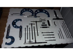 strumenti di misura toolbox cassetto intarsio i titolari scatole 3d print model - Mito3D