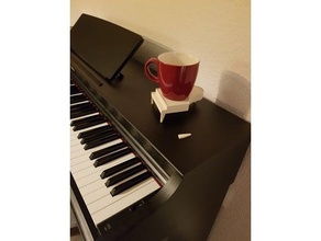 mini piano remixato coaster musica 3d print model - Mito3D