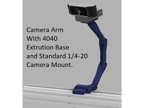 camera arm standard tripod mount 3d printer accessories c920 logitech octoprint timelapse 3d print model - Mito3D