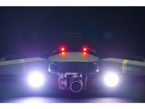 dji In mavic pro ışık sistemi rc araç drone el feneri tutucu monte edin ışıklar 3d print model - Mito3D