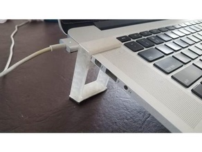 slim parametric laptop stand configured macbook pro 2015 computer 3d print model - Mito3D