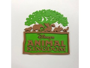 disneys animal kingdom sign signs logos walt disney world 3d print model - Mito3D