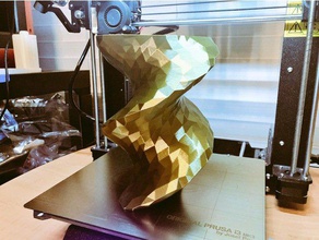 elipse spirale low poly vase ménage 3d print model - Mito3D