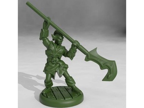 dark elf polearm fighter toy game accessories dd dnd dungeons dragons miniature miniatures tabletop wargame 3d print model - Mito3D