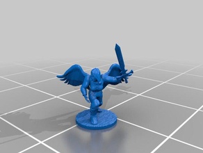 female aasimar fighter 3d printing 3d print model - Mito3D