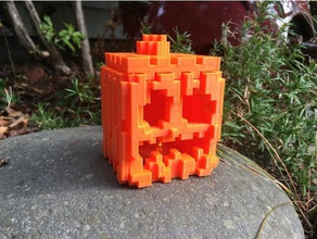 minecraft citrouille de jack-o-lanterne réduite la version prise en charge jouet jeu accessoires fête d'halloween halloween décoration jackolantern jack lanterne printcraft 3d print model - Mito3D