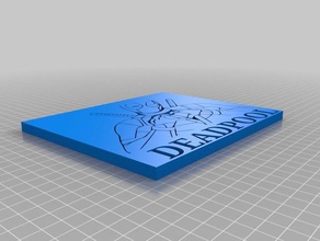 plaque deadpool toys games 3d print model - Mito3D