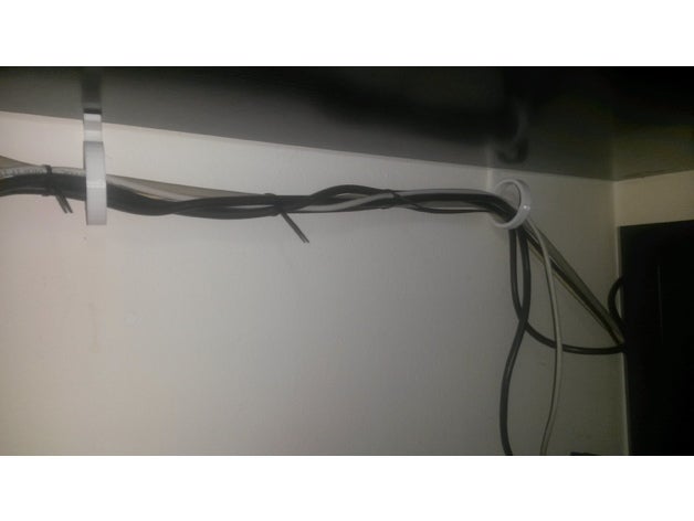 customizable cable organizer shelves organization cables hanger passage 3D print model - Mito3D