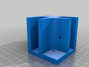 pass through bracket left foot -shelfie diy parametric shelf storage designer organization customized 3d print model - Mito3D