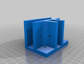 pass through bracket middle foot -shelfie diy parametric shelf storage designer organization customized 3d print model - Mito3D