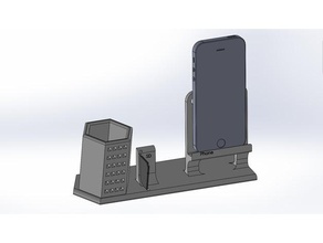 teléfono de la mesa apoyo 1 accesorios ejercicio en primer lugar el prototipo tarjeta sd 3d print model - Mito3D