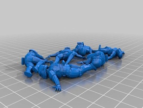 dead troopers toys games legion terrain scatter star wars stormtrooper 3d print model - Mito3D