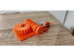 worm gear cd-drive-motor speed reducer engineering 3d print model - Mito3D