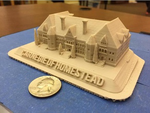carnegie library homestead buildings structures 3d print model - Mito3D