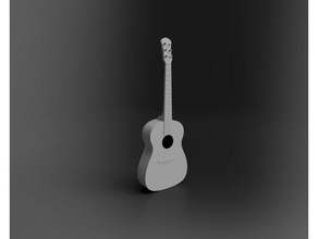 guitare acoustique les jouets jeux réaliste modèle à l'échelle 3d print model - Mito3D