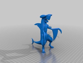 garchomp creatures pokemon 3d print model - Mito3D