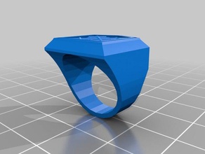 bailey brasão da família shield ring chamfered2 anéis 3d print model - Mito3D