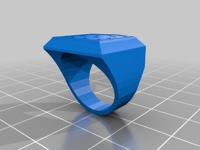 bailey shield ring chamfered3 yüzük 3d print model - Mito3D