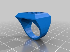 bailey brasão da família shield ring 4 anéis 3d print model - Mito3D
