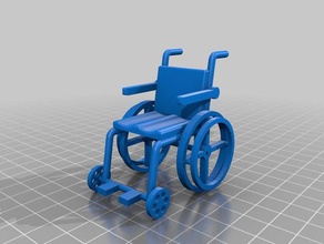mini cadeira de rodas veículos paraplégico 3d print model - Mito3D
