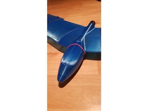 better canopy use without magnets rc vehicles airplane flying wing 3d print model - Mito3D