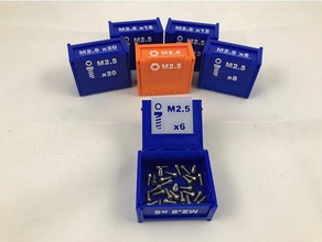 small screw container organization containers flexible screws storage 3d print model - Mito3D