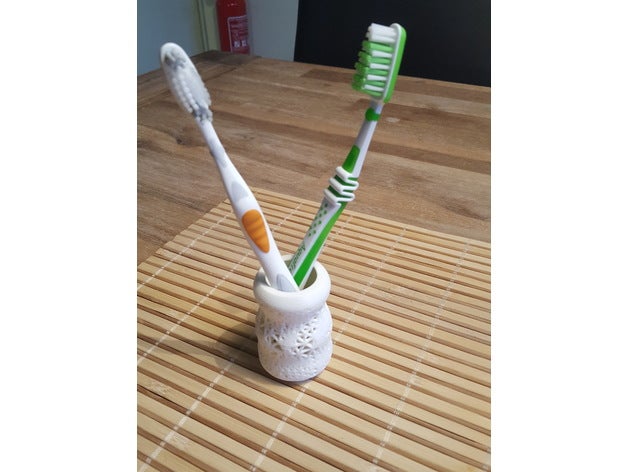 voronoi toothbrush holder bathroom adafruit industries dental dentist dentistry design meshmixer toothpaste tutorial 3D print model - Mito3D