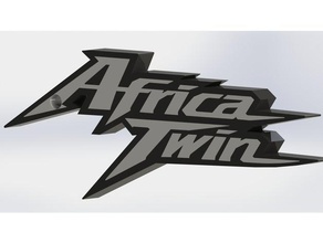 africa twin key chain dual extrusion other 3d print model - Mito3D