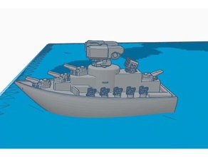 nave de batalla vehículos el buque guerra militar 3d print model - Mito3D