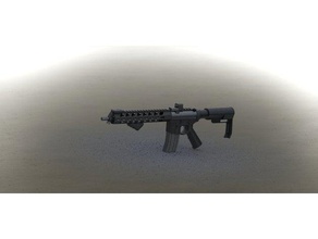 ar glue together model models assult rifle gun weapon 3d print model - Mito3D
