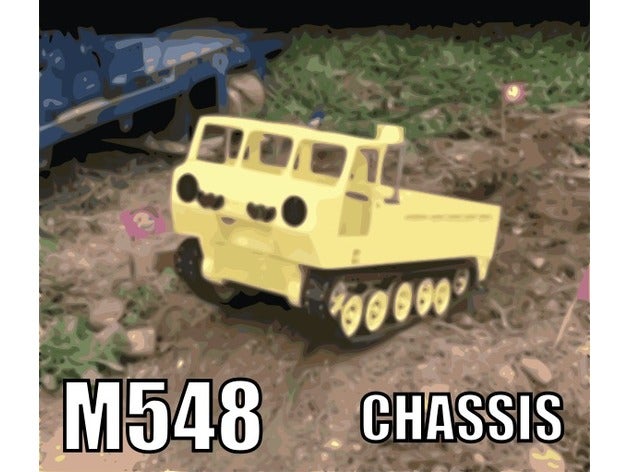 m548 chasis rc vehículos militar aviones militares modelo modelos escala tanque a 3D print model - Mito3D